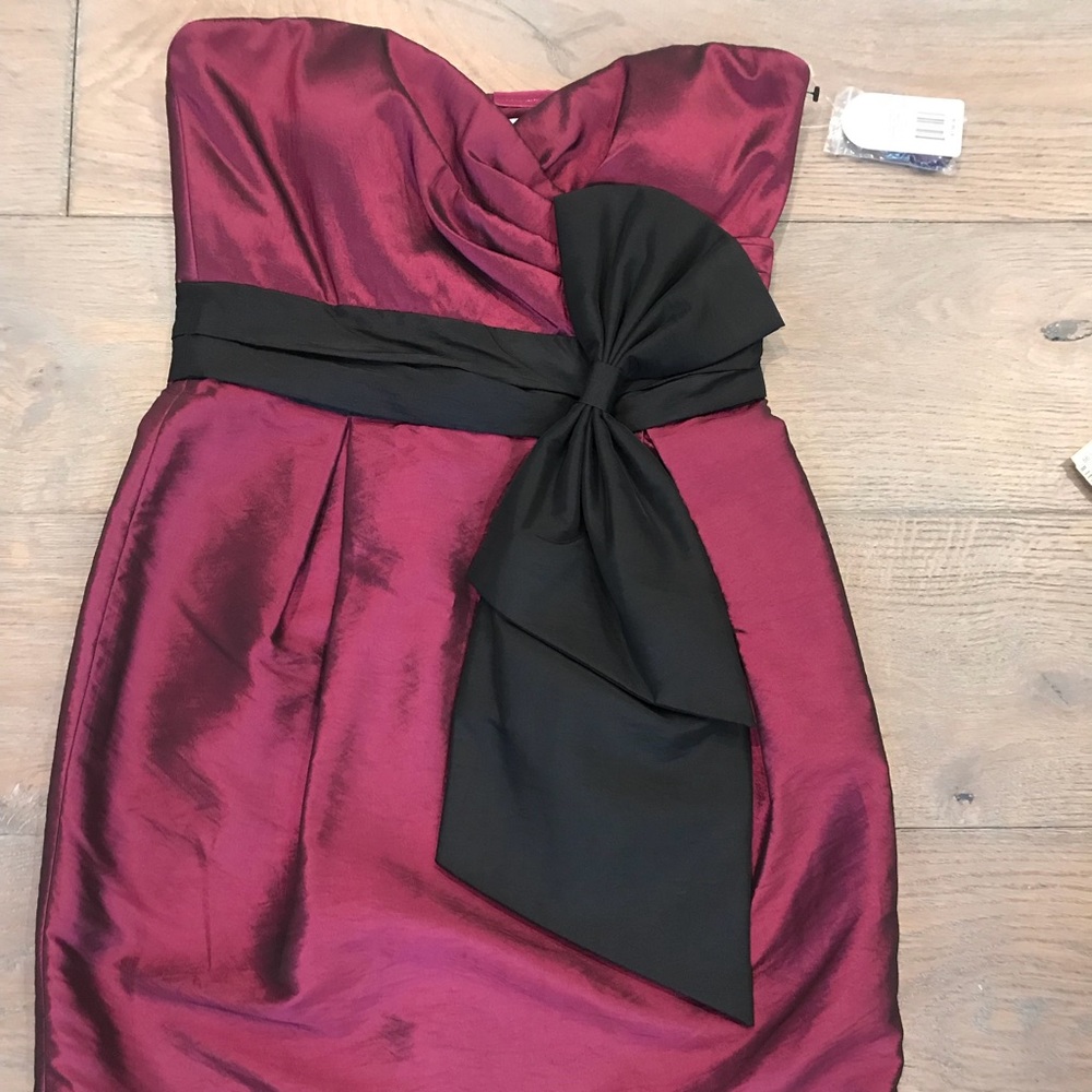 Jessica Simpson magenta strapless dress